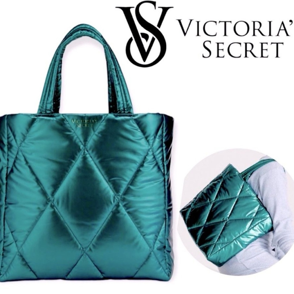 Victoria's Secret Shimmering Teal Tote
